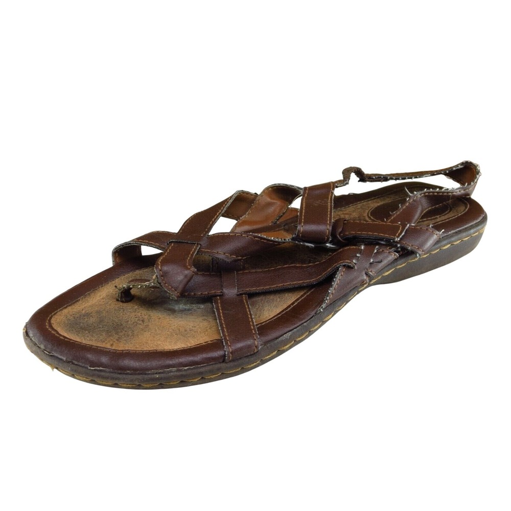 Born concept Sz 9 M Brown Strappy Synthetic Women Sandals